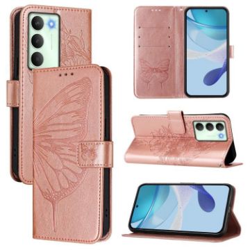 Realme V70/14x Global/C75 5G Butterfly Leather Case Rose Gold - 1