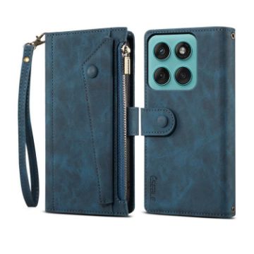 Moto G56 5G ESEBLE Retro Frosted RFID Leather Case - Dark Green - 1