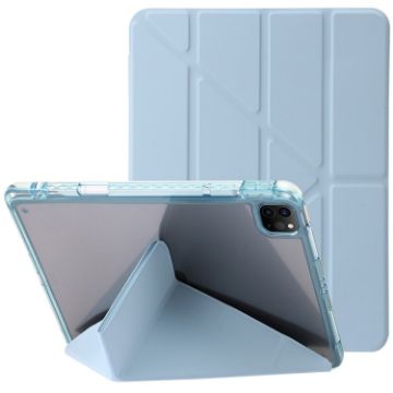 iPad Pro 13 2024 Clear Acrylic Leather Case - Ice Blue - 1