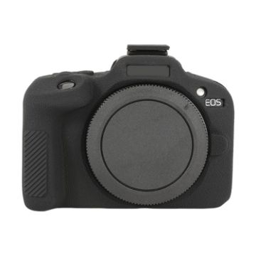 Canon EOS R100 Litchi Texture Silicone Protective Case - Black - 1