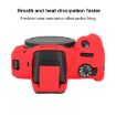 Canon EOS R100 Red Litchi Texture Silicone Protective Case - 5