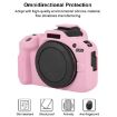 Canon EOS R100 Pink Litchi Texture Silicone Protective Case - 3