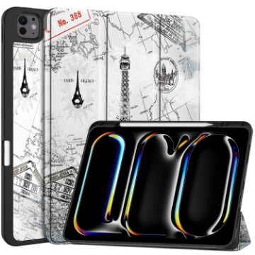 iPad Pro 13 2024 Eiffel Tower Leather Case with Pen Tray - 1