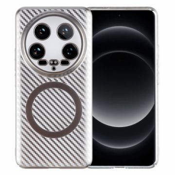 Xiaomi 14 Ultra 6D Carbon Fiber Magsafe Phone Case Titanium Grey - 1