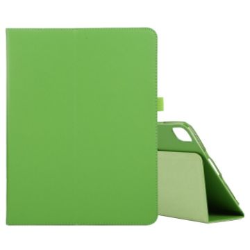 iPad Pro 13 2024 Green Litchi Texture Leather Tablet Case - 1