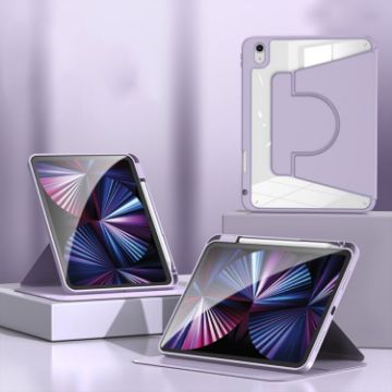 iPad Pro 13 2024 Acrylic Rotating Leather Case - Lavender - 1