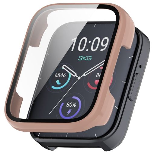 SKG V9 PC + Tempered Film Watch Protective Case - Pink - 1