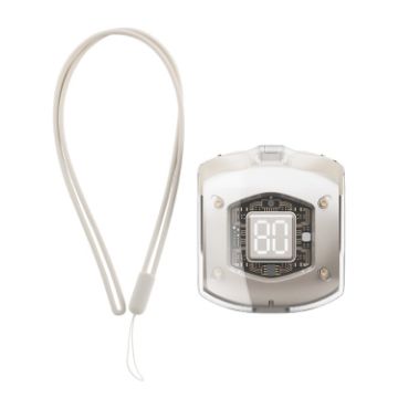 ROCK RAU0766 Beige Bubble Transparent TWS Bluetooth Earphone with Lanyard - 1