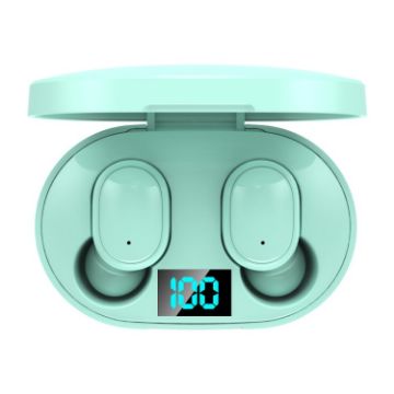 E6S LED Display TWS Wireless Bluetooth Earphone - Green - 1