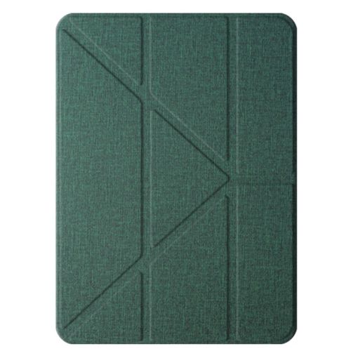 iPad Pro 13 2024 Green Mutural Multi-fold Smart Leather Case - 1