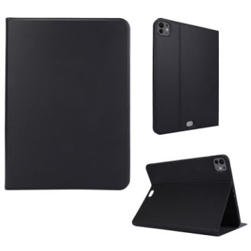 iPad Pro 13 2024 Black Leather Smart Tablet Case - 1