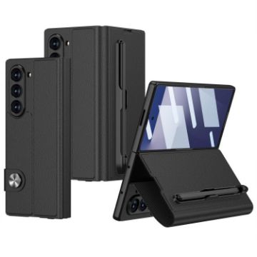 Samsung Galaxy Z Fold7 5G GKK Flip Leather Case with Pen Slot (Black) - 1
