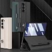 Samsung Galaxy Z Fold7 5G Flip Leather Case with Pen Slot - Silver - 2
