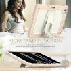 iPad Pro 13 2024 Silicone Tablet Case with Strap & Holder - Beige Rose Gold - 3
