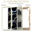 iPad Pro 13 2024 Silicone Tablet Case with Strap & Holder - Beige Rose Gold - 5