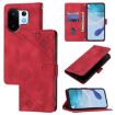 Vivo S30 Pro Mini Red Embossed Leather Phone Case - Skin Feel - 1
