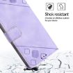 Vivo S30 Light Purple Embossed Leather Phone Case - Skin Feel Cover - 6