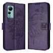 Ulefone Note 14 Dark Purple Embossed Butterfly Leather Phone Case - 2