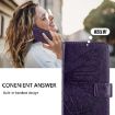 Ulefone Note 14 Dark Purple Embossed Butterfly Leather Phone Case - 7