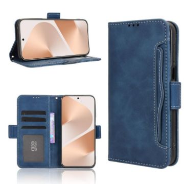 Huawei Pura 80 5G Blue Leather Phone Case with Card Slots - 1
