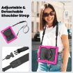 iPad Pro 13 2024 Silicone Hybrid Case with Strap - Black/Rose Red - 7