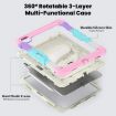 iPad Pro 13 2024 Camouflage Pink Silicone Hybrid Case with Strap - 2