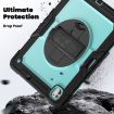iPad Pro 13 2024 Silicone Hybrid PC Case with Strap - Light Blue/Black - 3