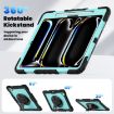 iPad Pro 13 2024 Silicone Hybrid PC Case with Strap - Light Blue/Black - 5