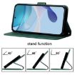 Realme Narzo 80 Pro Green 3D Embossed Flip Leather Crossbody Case - 5