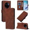 Realme Narzo 80 Pro Brown 3D Embossed Flip Leather Crossbody Case - 1