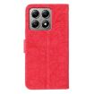 Xiaomi 14T Pro Red Lace Flower Embossing Flip Leather Phone Case - 3