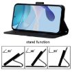 ZTE Blade A52 Lite Black 3D Embossed Flip Leather Crossbody Case - 5