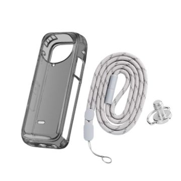 Insta360 X4 Clear TPU Protective Case with Neck Strap - Clear Black - 1