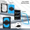 iPad Pro 13 2024 Black Blue Robot Silicone Hybrid Tablet Case - 4
