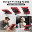 iPad Pro 13 2024 Red Black Silicone Hybrid Tablet Case - 7