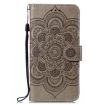 Xiaomi 14 Ultra Grey Leather Case - Sun Mandala Embossing Pattern - 2