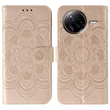 Xiaomi Poco F7 Ultra/Redmi K80 Pro Rose Gold Mandala Leather Case - 1