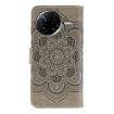 Xiaomi Poco F7 Pro/Redmi K80 Grey Sun Mandala Embossed Leather Case - 3
