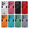 Redmi Note 14 5G Punk Armor Phone Case with Holder - Red, PC + TPU - 7