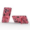 Redmi Note 14 5G Punk Armor Phone Case with Holder - Light Red - 4