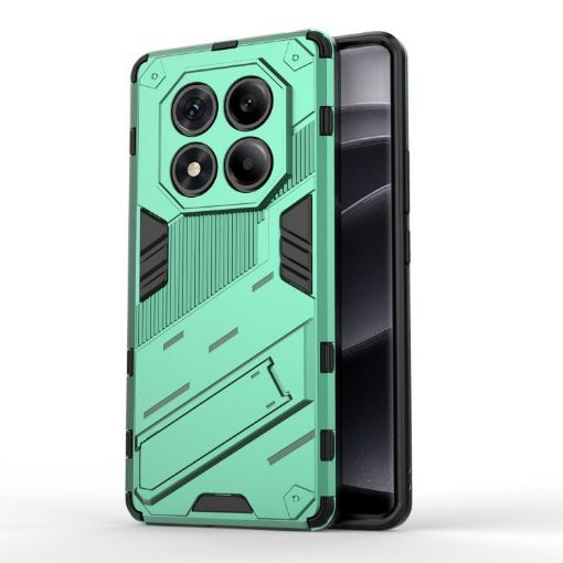 Redmi Note 14 Pro 4G Punk Armor PC + TPU Case with Holder - Green - 1