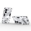 Redmi Note Turbo 4 Punk Armor Phone Case with Holder - White PC + TPU - 4