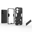 Redmi Note Turbo 4 Punk Armor Phone Case with Holder - White PC + TPU - 6