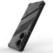 Redmi A5/Poco C71 Punk Armor Phone Case with Holder - Black - 5