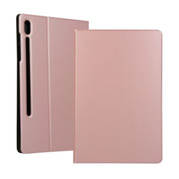 Samsung Galaxy Tab S7 T870 (2020) Rose Gold Leather Flip Case Holder - 1