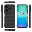 Redmi 13 4G Global Magic Shield TPU + Flannel Case - Black - 3