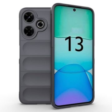 Redmi 13 4G Global Magic Shield TPU Flannel Case - Dark Grey - 1