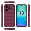 Redmi 13 4G Global Wine Red Magic Shield TPU Flannel Phone Case - 3