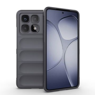 Redmi K70 Ultra Global Magic Shield TPU Flannel Case Dark Grey - 1