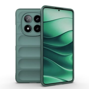 Redmi Note 14 Pro 5G Magic Shield TPU Flannel Case - Dark Green - 1